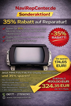 MINI F55 F56 F57 BIS Radio Basic Display / Bordmonitor ohne Funktion